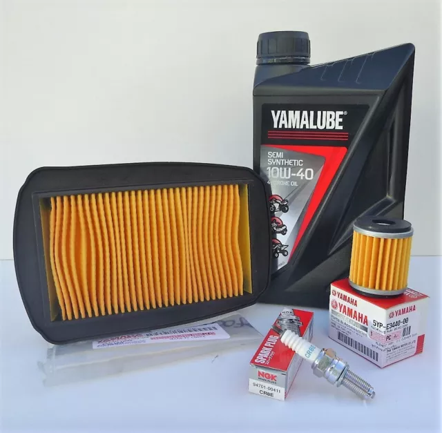 Yamaha YZF R125 to 2013 Service Kit - Semi/Synth Oil, Oil+Air Filter, Spark Plug