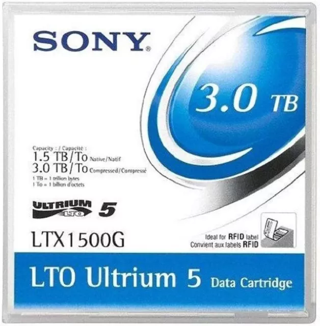 Cartouche Sony LTO 5 / Ultrium 5 Data Cartridge 1.5 / 3 TB LTX1500W NEUF