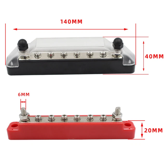 GROUND/POWER DISTRIBUTION TERMINAL Block Battery Bus &12 terminals in
