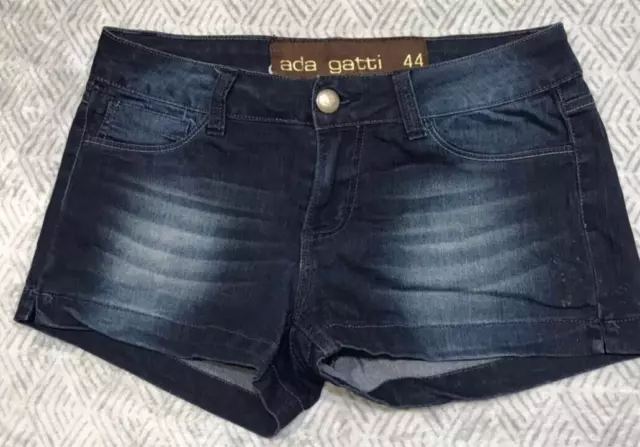 Ada Gatti Mini short jean femme taille EU 44 FR 38/40 bleu denim shorts TBE
