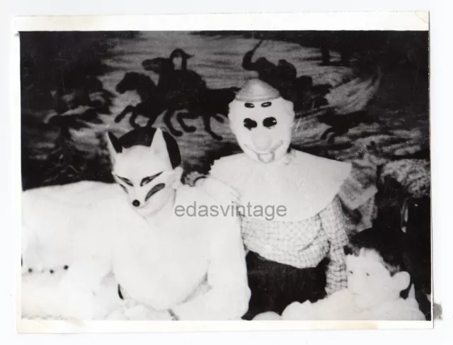 Masked couple Mask Horses ghost silhouette surreal unusual mysterious odd photo
