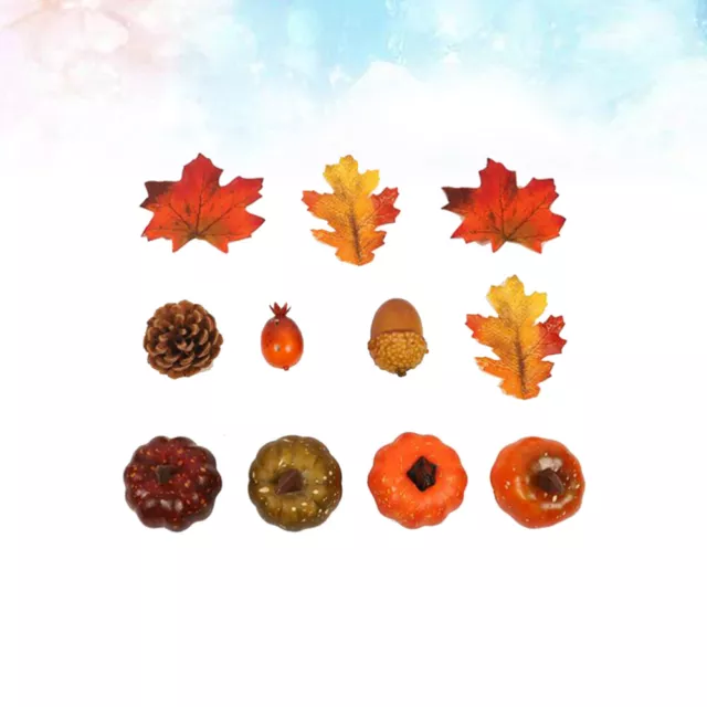 11 Pcs Harvest Pumpkin Mixture Artificial Decoration Fall Décor