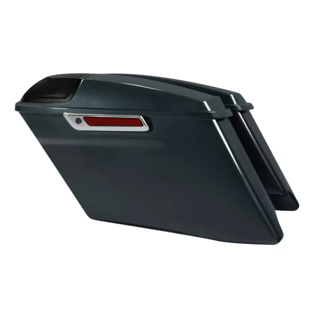 4" Stretched Saddlebags w/ Speaker Lids Fit For Harley Touring 14-23 Spruce