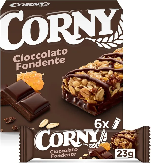 Barretta per cereali Corny originale barretta cioccolato fondente snack 60x 23g NUOVO MHD 2/24