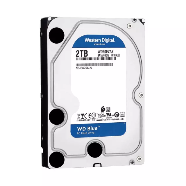 Western Digital Blue 2TB Interne Festplatte WD20EZAZ 3,5 Zoll HDD SATA3 5400RPM