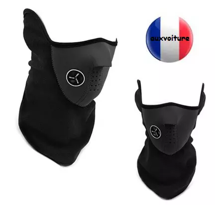 Masque visage Coupe-vent vélo moto ski randonnée et d'autres activités noir fr