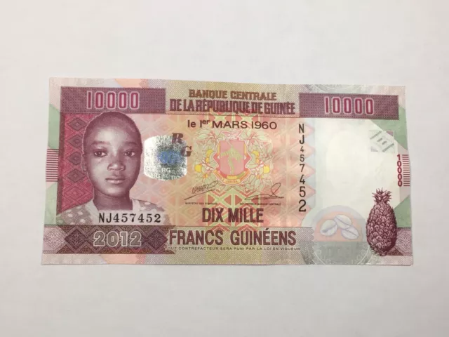 Billete Banco Centrale Del República De Guinea 10000 Francos 2012 (9-32/44)