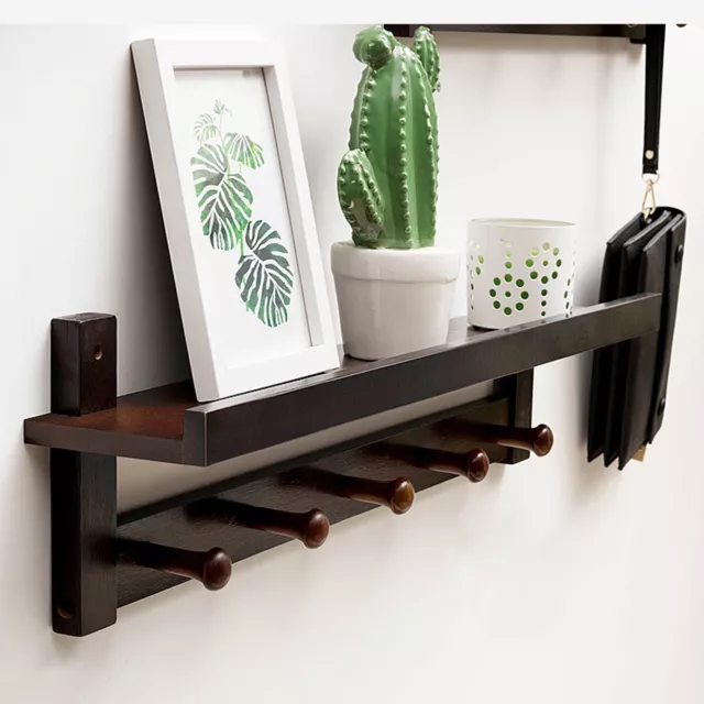 Entryway Bedroom Dorm Wall Mounted Coat Clothes Bag key Hat Rack Hanger
