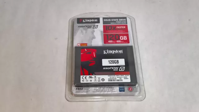 New Kingston SV300S37A/120G 120 GB SSDNow V300 SATA 3 2.5 Solid State Drive