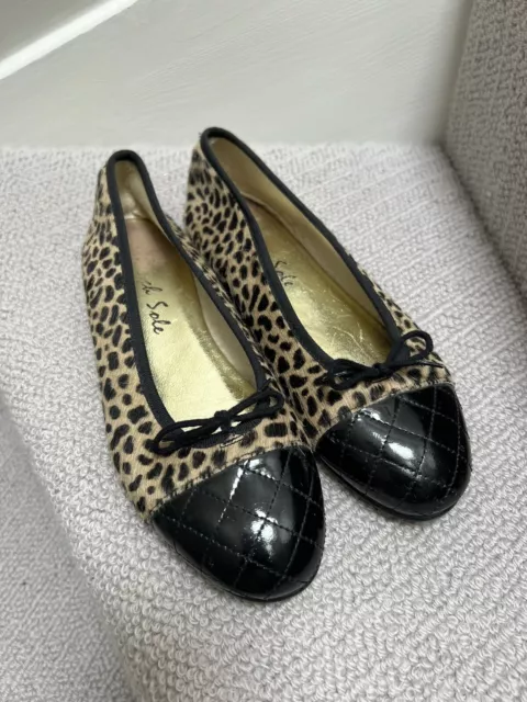French sole on sale leopard peppy flats