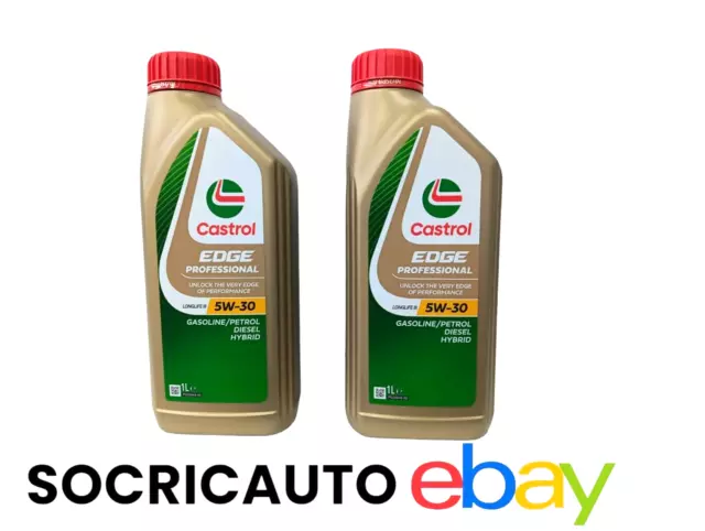 2 Litri Olio Motore Castrol Edge Professional Longlife III 5w30 504 00/507 00 C3