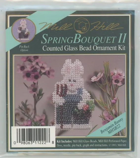 KIT Pin de Cuentas de Vidrio Contado Mill Hill Spring Bouquet II Benjamin Bunny MHSB22