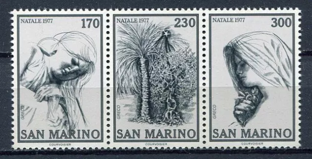 29931) SAN MARINO 1977 MNH** Nuovi**  Christmas  Natale 3v