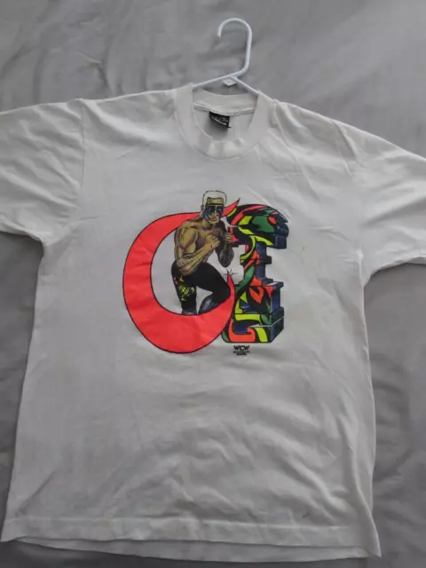 VTG 90's WCW Sting Scorpions Graphic White T-Shirt LARGE RARE VHTF WWF WWE L USA