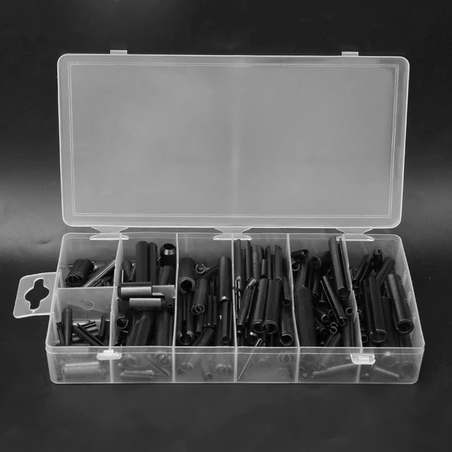 315PCS Roll Pins Cylindrical Slotted Spring Pins Kit With Storage Case♡