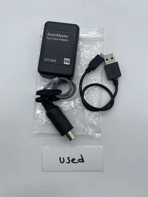 Brainmaster aux input adapter 377-003 68 *untested free returns*