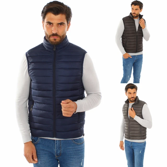 Smanicato Uomo Leggero Slim Piumino 100 Grammi Senza Maniche Giubbotto Estivo