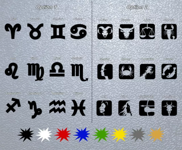 STICKER PEGATINA DECAL VINYL Zodiac,Horoscope,Symbols,Signs,Icons
