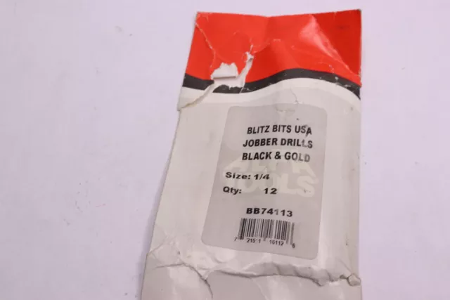 (12-Pk) Alfa Tools Blitz Bit Jobber Length Drill Bit HSS 1/4" BB74113