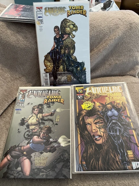 Witchblade / Tomb Raider Lot Of (3) Wizard 1/2 #1 And #1/2 SEE PICS Top Cow