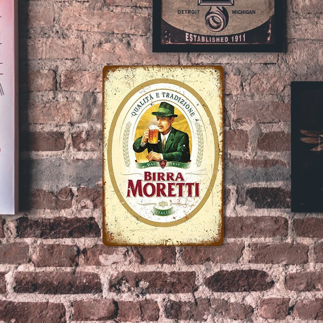 Sottobicchieri In Legno Birra Moretti Vintage - Set Da 2 Per Bar O Collezione - Foto 9