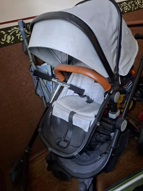 3in 1 kinderwagen froggy gebraucht, inkl. Babyaufsatz, einfach klappbar 2