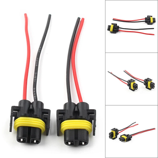 Wire Pigtail Female P S 880 Fog Light Two Harness Bulb Socket Connector Plug 2x
