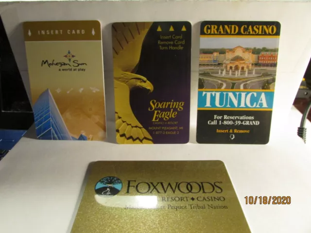 Various US Indian Casino's - Hotel Room Key Cards (4) Different- nice