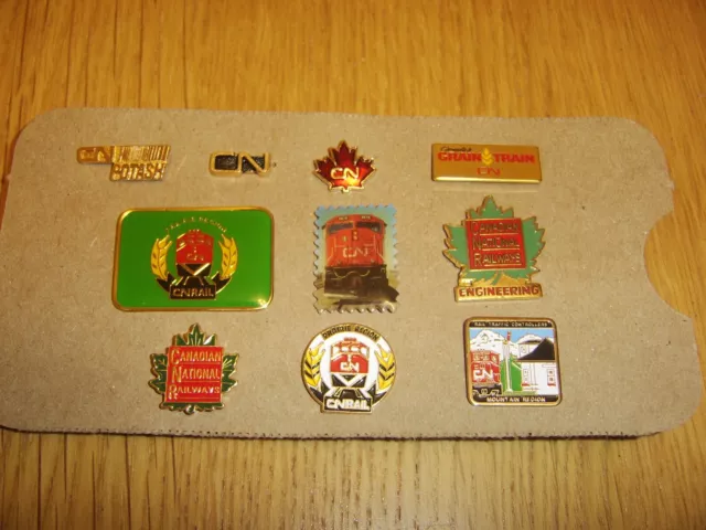 Canadian National Railway / CN Rail Lapel Pin Lot (10)