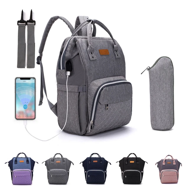 Diaper Bag Backpack Multi-Function Waterproof Baby Outdoor Travel Bags USB 056
