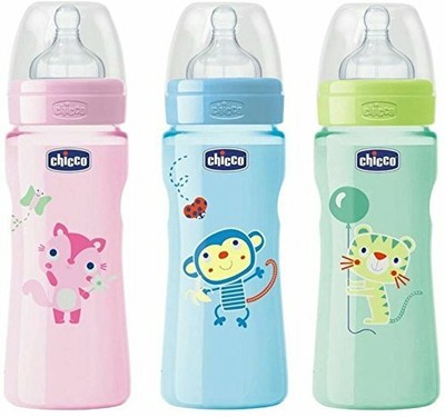 Rosa Blu Chicco Chicco Biberon Bambino 250Ml Verde Confezione Di 1 
