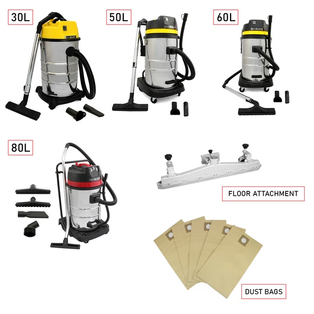 Industrial Vacuum Cleaner Wet Dry Carwash Kit Commercial Mobile Powerful Hoover