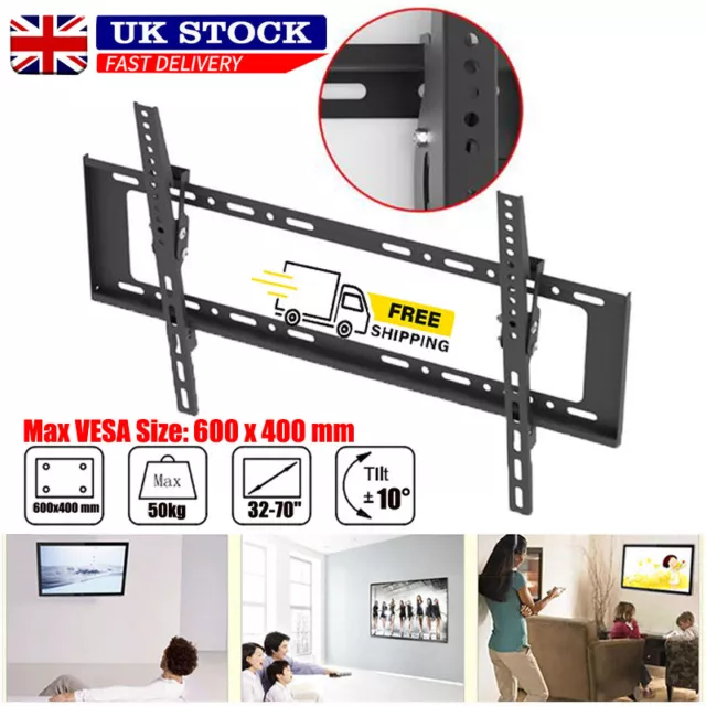 TV WALL BRACKET MOUNT SLIM FOR 32 40 42 50 63 65 70INCH TVs FLAT 3D LCD LED