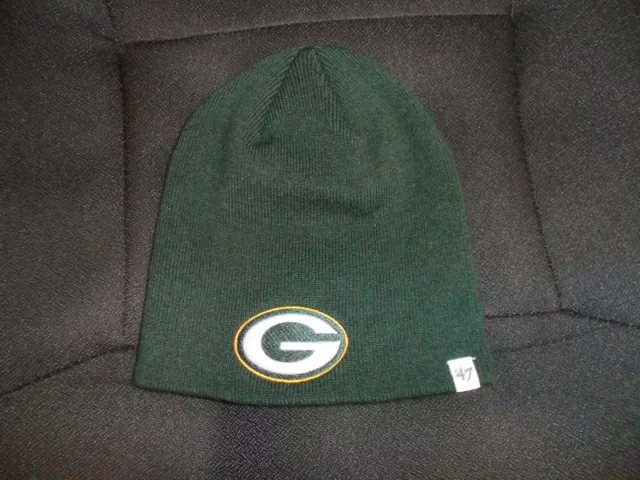 Green Bay packers Kids Basic Uncuffed Knit Hat Green New with tag