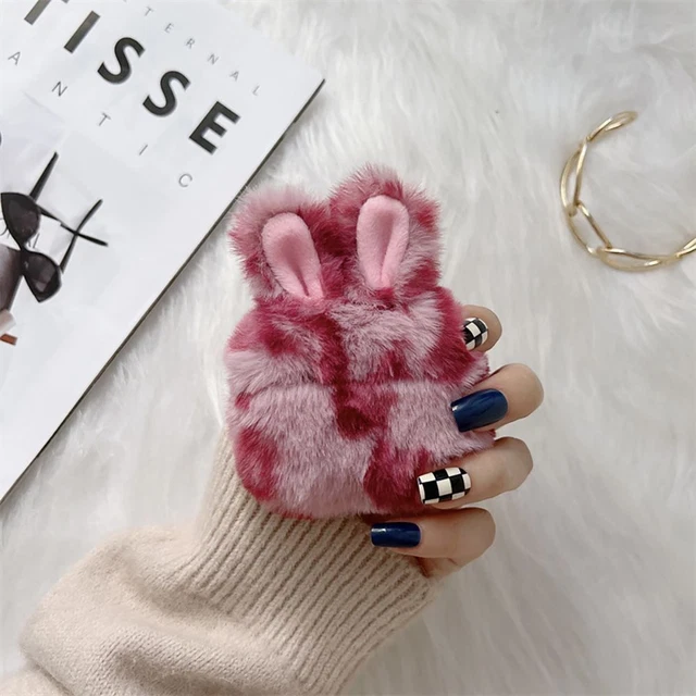 Oreilles de lapin Couverture de cas Peluche Protecteur For AirPods 1/2/3 Pro 3