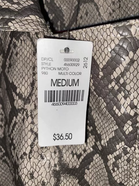 Women’s Wet Seal faux snakeskin cropped jacket size medium 3