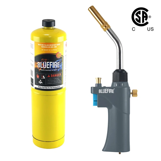 BLUEFIRE AUTO TRIGGERSTART Heavy Duty Gas Welding Torch Heat Torch kit