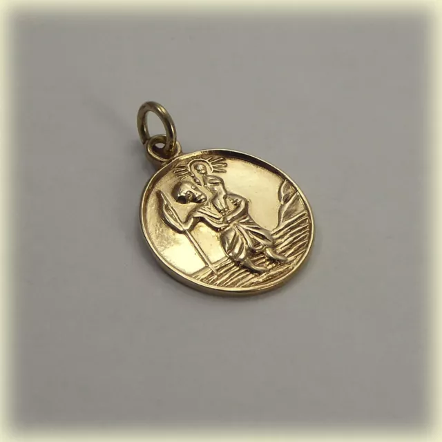 Vintage 9ct Gold St Christopher Charm, Birmingham 1963 hallmark