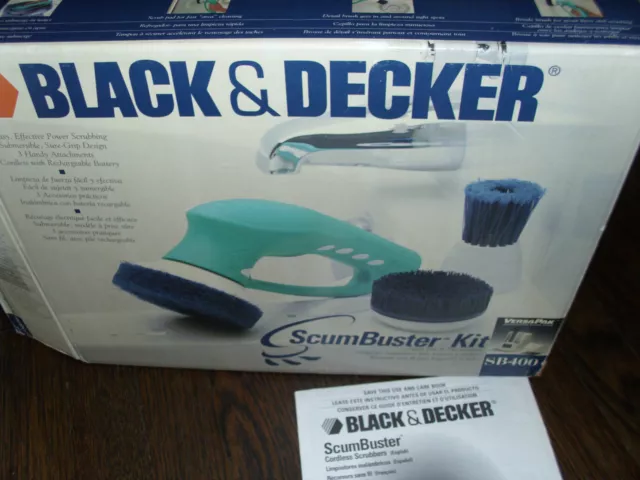 Black And Decker Scum Buster Cordless Power Scrubber S600, S600B W