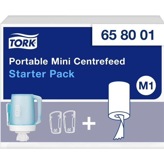 TORK Mini kit di avviamento con bobina interna bianco e turchese M1 1 pz. 658001
