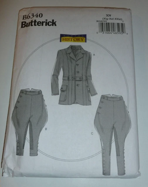 Victorian Equestrian Jodphurs Jacket Riding Costume Sewing Pattern Men LARP