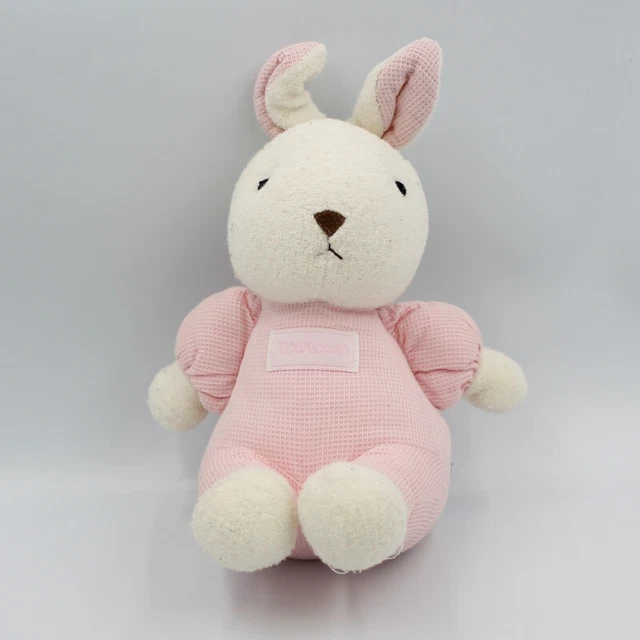 Doudou peluche musical lapin blanc rose NOUNOURS - 29232