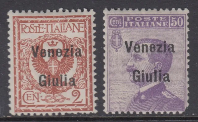 Italy 1918 - Venezia Giulia - SuperCentered Sassone n.20+27  cv 220$  MH*