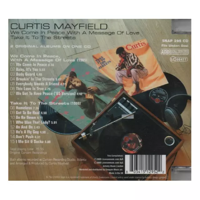 CURTIS MAYFIELD - We Come in Peace / Take it To The Streets CD 09 Snapper UK 2