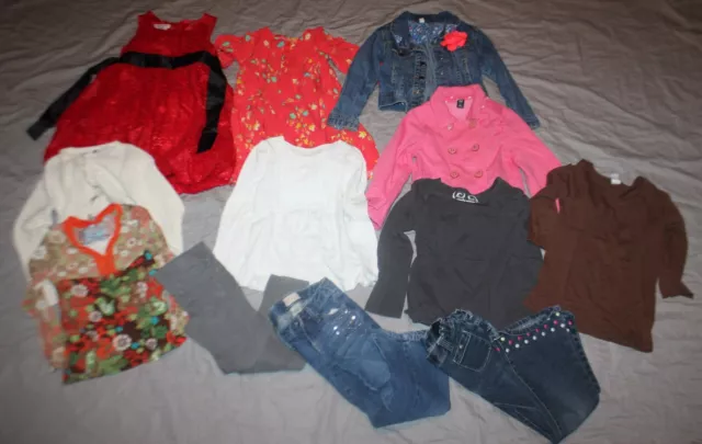 Girls fall winter clothes lot size 5 5T 5/6 clothes 12 pc