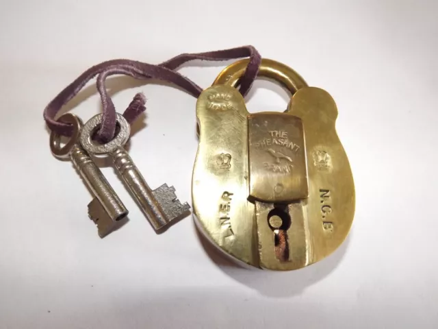 ANTIQUE BRASS SECURE 2 Lever Hand Made in England Padlock £28.74 - PicClick  UK