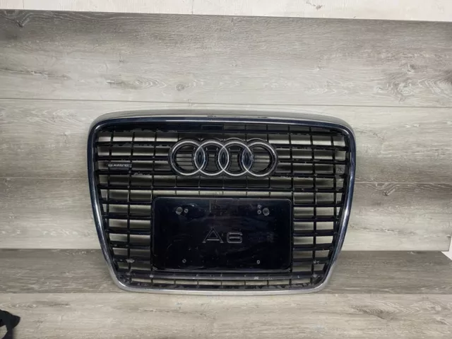 Oem Audi A6 S6 2009-11 Front Bumper Radiator Grille Chrome Black Grill W/ Emblem