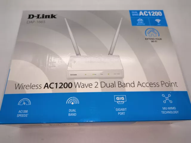 Access Point D-Link DAP-1665 wireless AC1200 (fino a 1200 Mbps NUOVO IMBALLO ORIGINALE