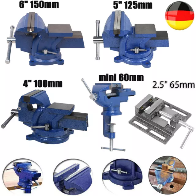 Schraubstock Amboss 360° Drehbar Drehteller für Werkbank Werkbankschraubstock DE