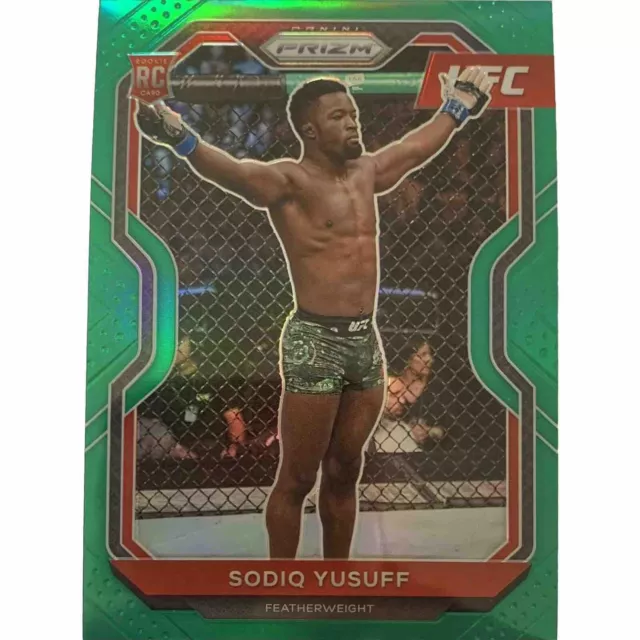 PRIZM SODIQ YUSUFF 2021 Prizm UFC Green Prizm Rookie Debut Card #71 Panini